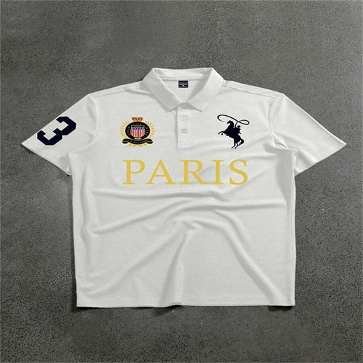 2025Manfinity Homme Manfinity Sporty Men's Simple Print Turndown Collar Ribbed Polo Shirt
