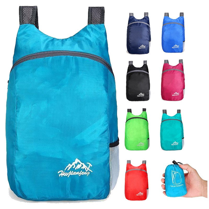 Outdoor lightweight sports bag waterproof backpack wear-resistant travel bag foldable backpack small backpack storage bag