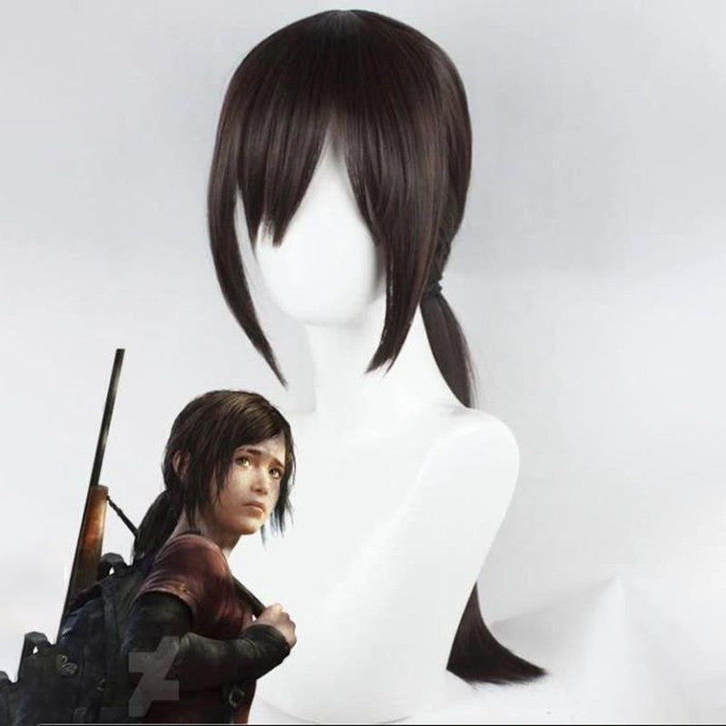The Last of US Ellie Brown Cosplay Wig Heat Resistant Synthetic Hair Cosplay Wigs