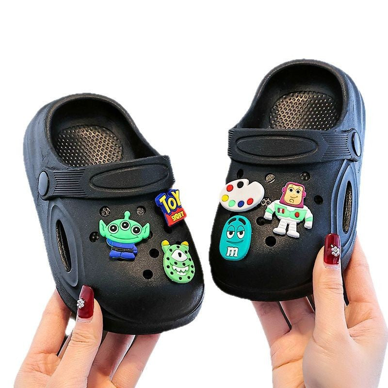 Children's Slippers New Home Girls Baby Indoor Non-slip Boys Cool Slippers Go Out Boys Hole Shoes