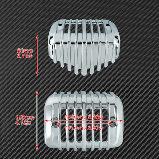 Motorcycle Voltage Regulator Cover Fairing Black/Chrome For Harley Softail FatBoy Breakout FXS FXSB FLSTSB FXSTC FLSTC 2001-2017