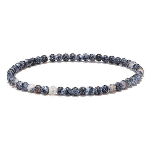 Tibetan Buddha Rope Chain Blue Natural Stone Weathered Beaded For Men 3Pcs/ Set Silver Plated Adjustable Bracelet Jewelry Gift