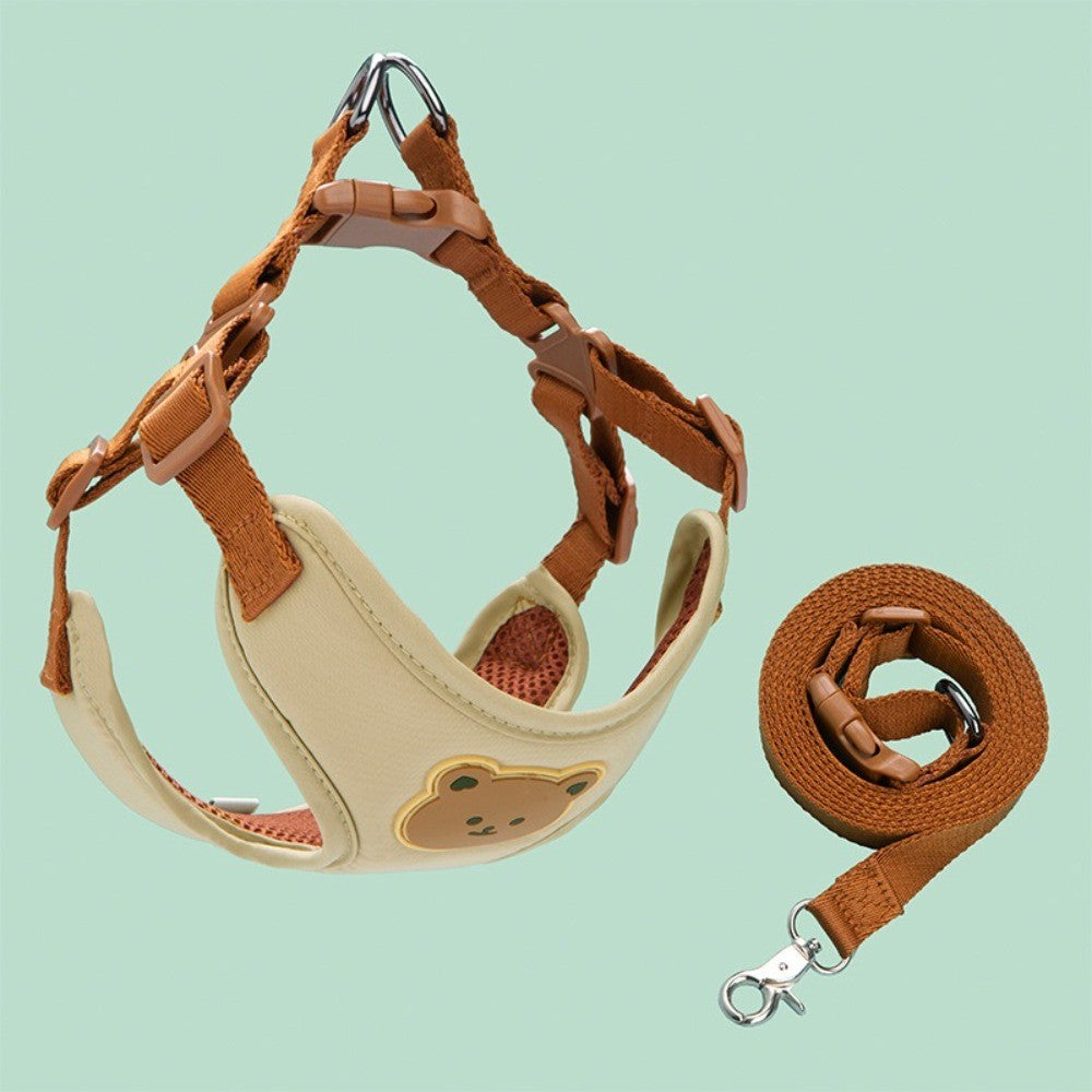 Creative Cute Pet Harness Leash Anti-Escape Adjustable Cat Chest Strap Vest No Pull Dog Collar Harness For Small Medium Dog Cat