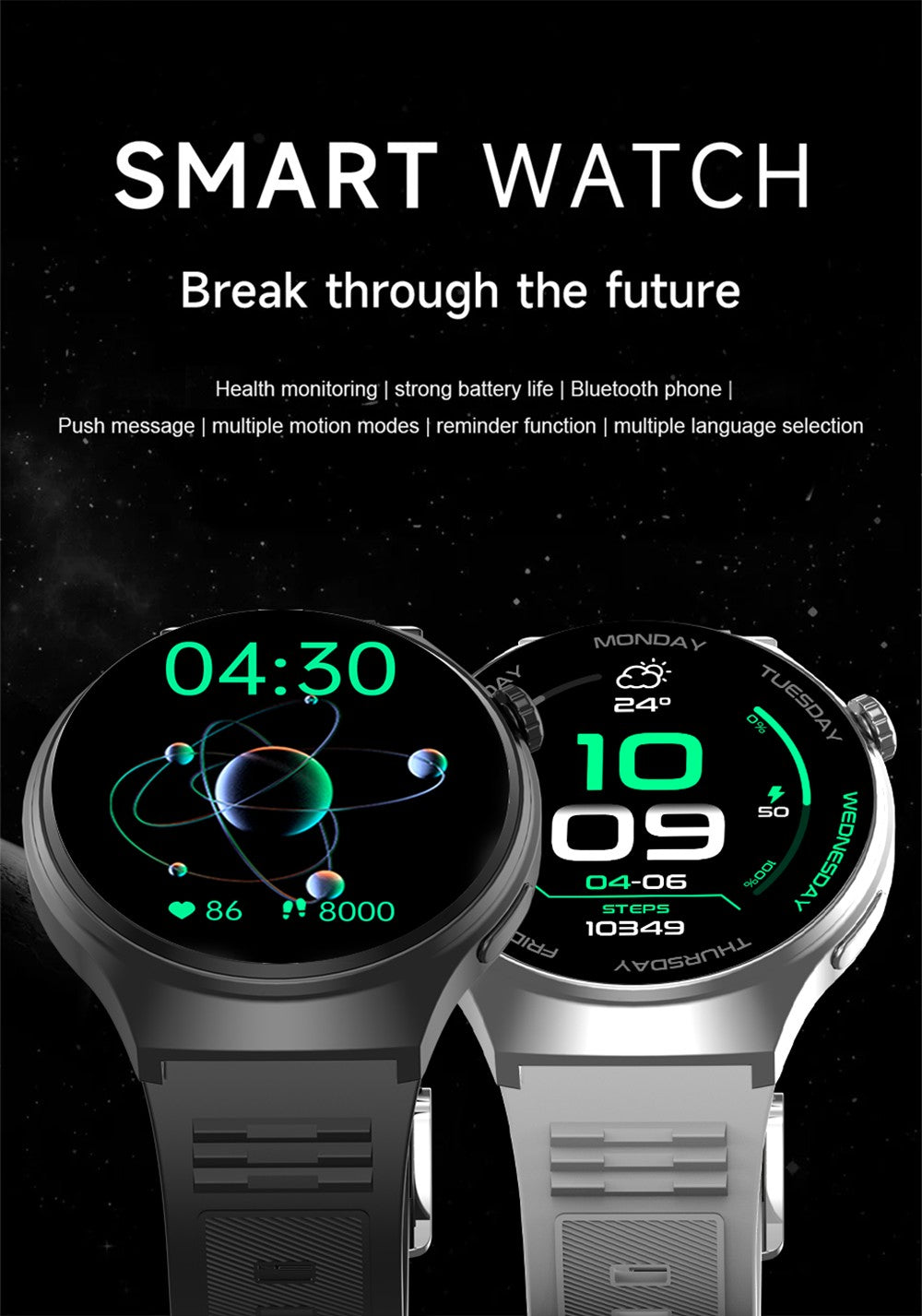 G.L Wear 2025 New Men's Smart Watch HD Display Health Tracking Bluetooth Calling Voice Assistant Sports Smartwatch