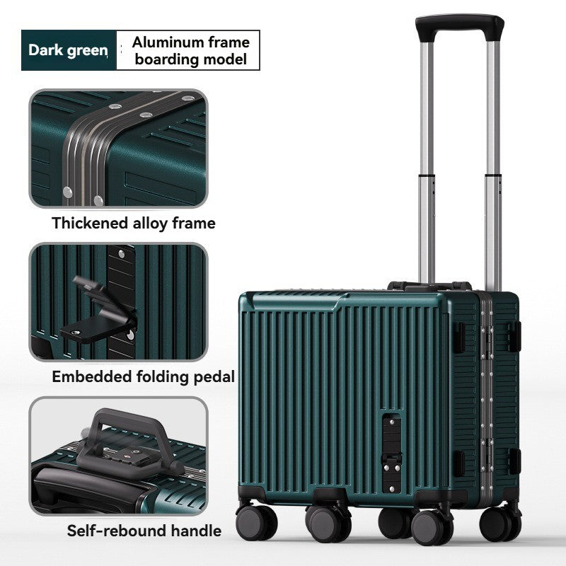 Children's luggage, a 20-inch aluminum frame carry-on suitcase for girls, a boy's travel code suitcase for kids