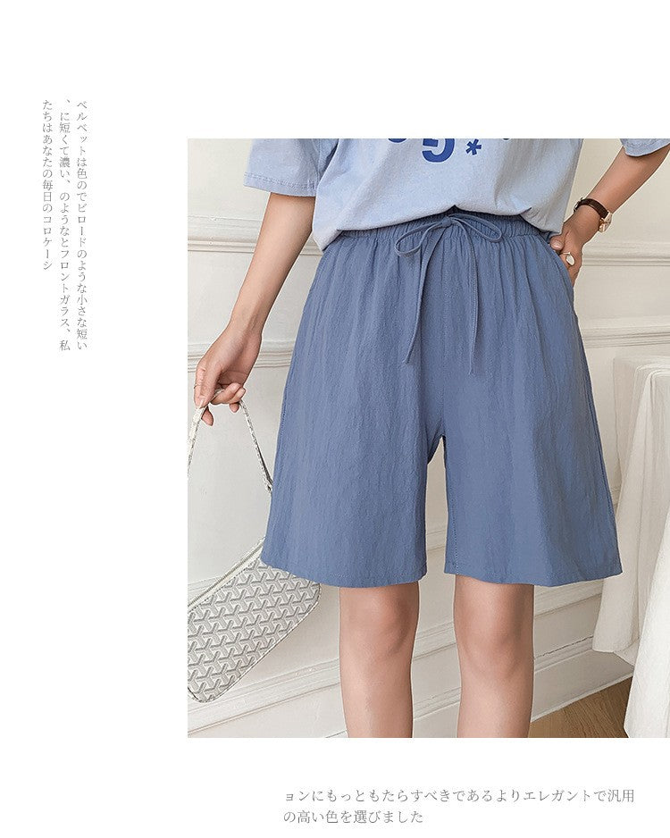Women shorts Summer Casual Solid Cotton Linen shorts high waist loose shorts for girls Soft Cool female shorts M-3XL