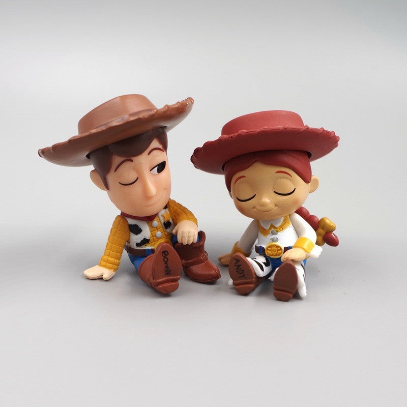 Q Version Anime Figures Cartoon Toy Story Woody Alien Monsters University James P. Sullivan Model Toys Children Christmas Gift