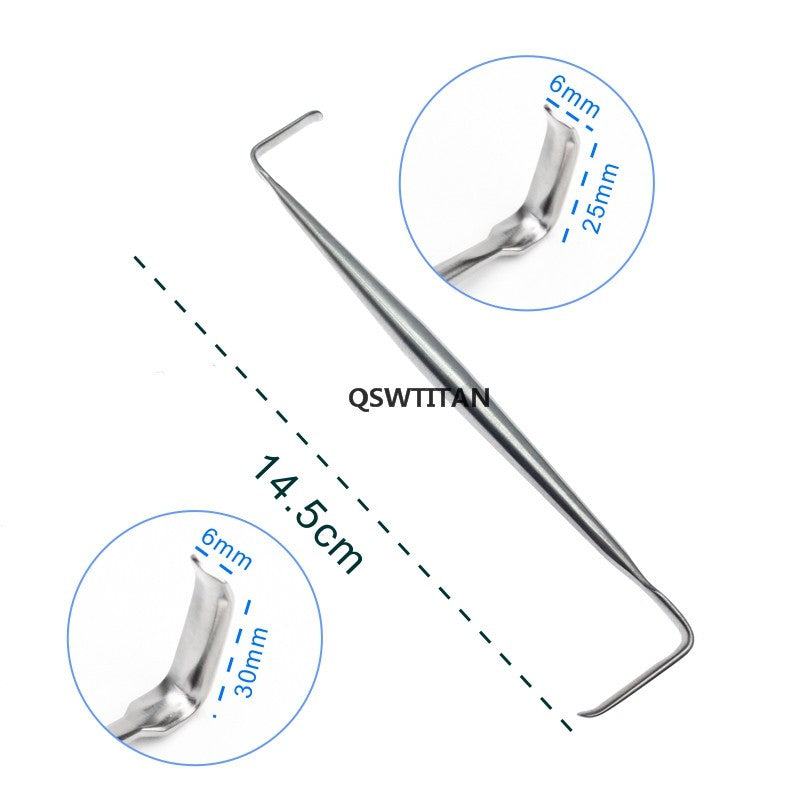 Stainless steel Retractor Hook L-shaped Double Hook Veterinary pet instruments