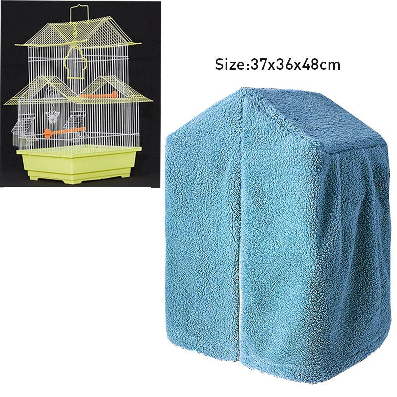 Winter Warm Bird Cage Cover Breathable Splashproof Large Bird Cage Cover Parrot Cage Shading Protective Products Bird Supplies
