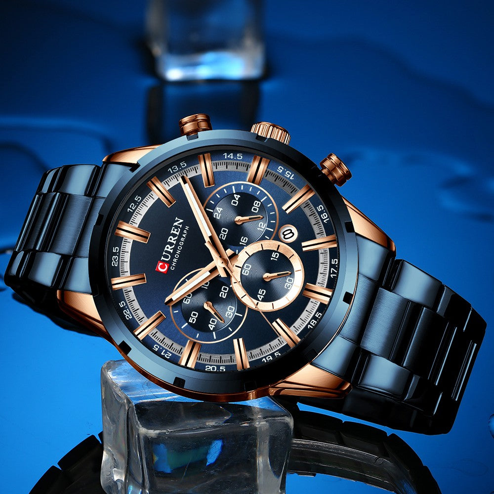CURREN Men Watch Top Brand Luxury Sports Quartz Mens Watches Full Steel Waterproof Chronograph Wristwatch Men Relogio Masculino