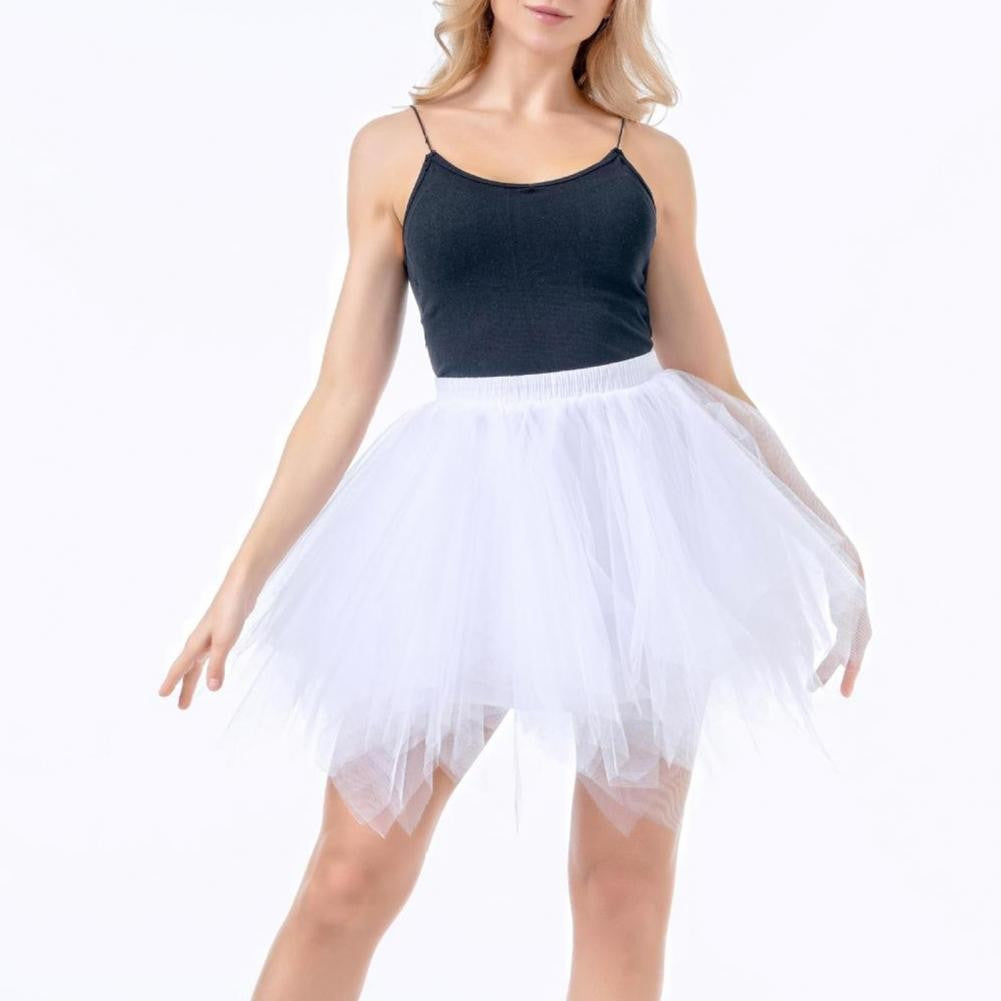 Women's Tulle Skirt 1950s Vintage Skirts Adult Ballet Crinoline Tulle Skirt Fluffy Princess Petticoat Underskirt Dancing Dress