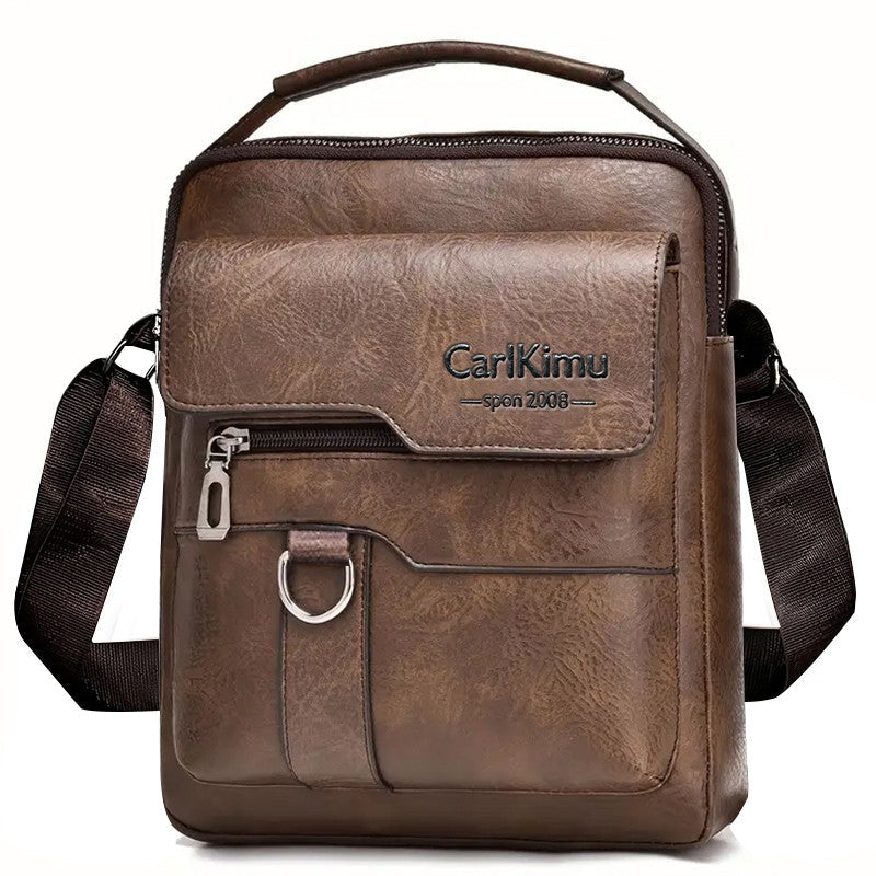 Men's bags can be carried on one shoulder with a slanted strap. Made of PU material, they are suitable for business outings.