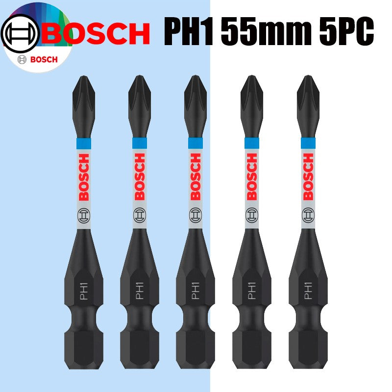 BOSCH Impact Drill Bits PH/PZ 55mm S2 Modified Steel Heat Treatment Process Endurance Tool Attachments Screwdriver Head