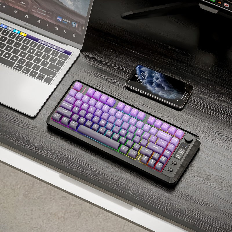 M75 Display Screen Wireless Keyboard, Bluetooth Dual-mode, PBT Gradient Ball Cap, Gaming Keyboard