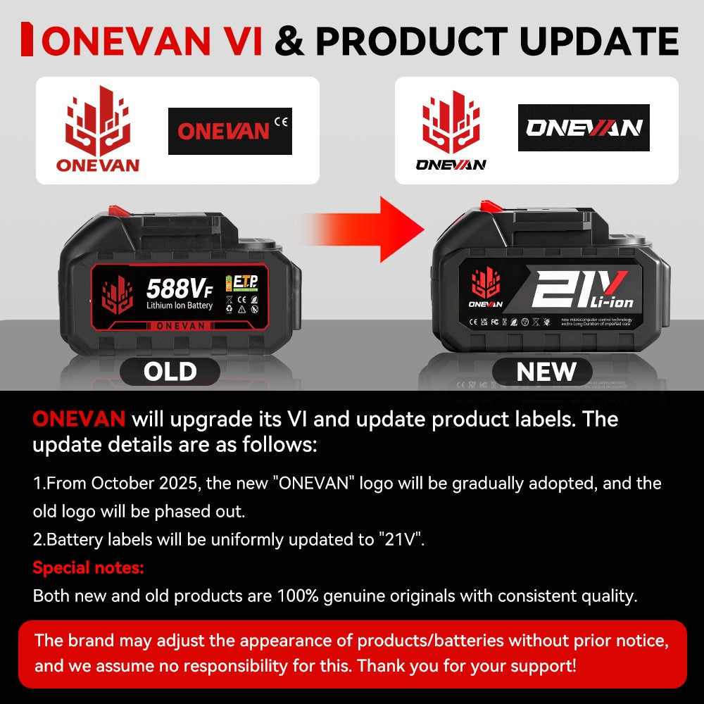 ONEVAN 1200W Brushless Cordless Electric Impact Wrench Portable Screwdriver Drill Repair Power Tool For Makita 18V Battery Pin
