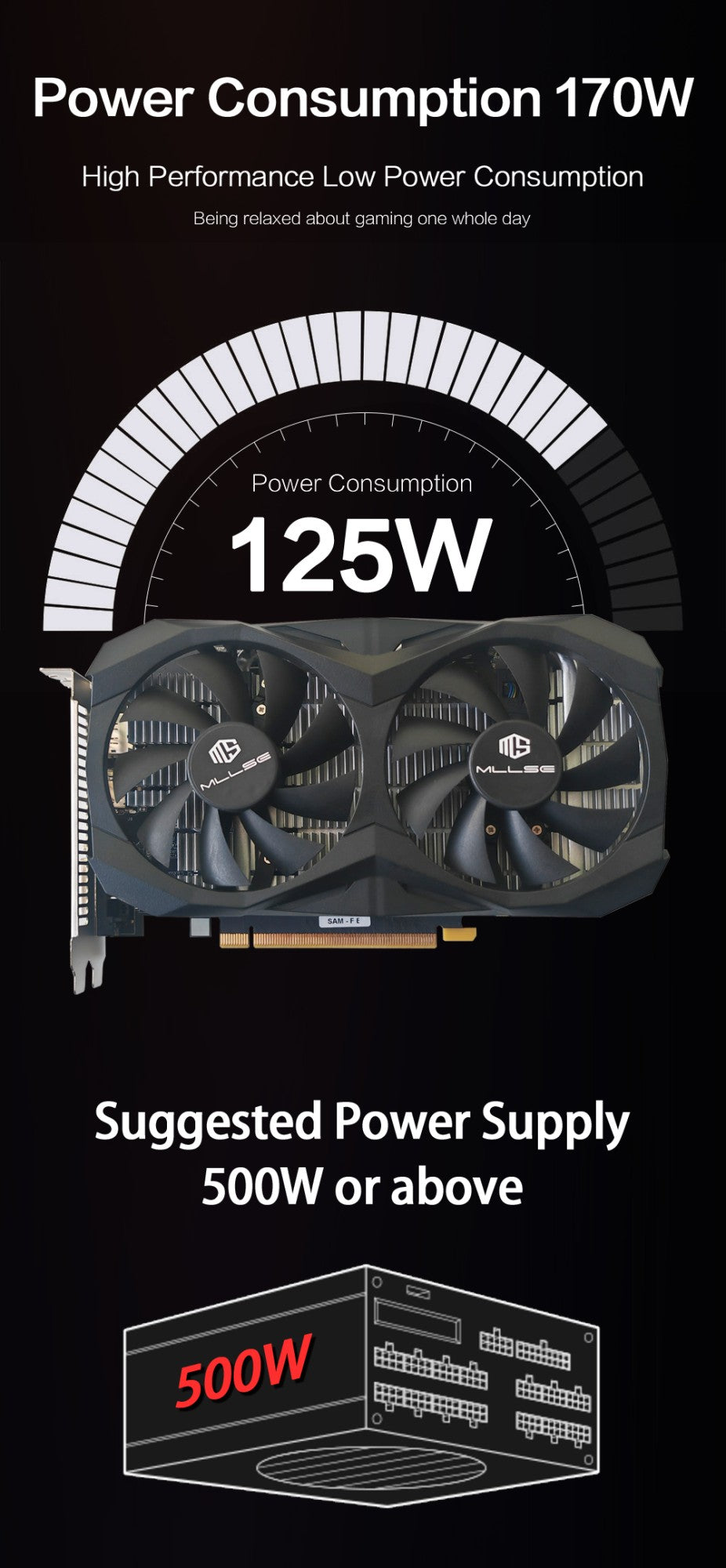 Mllse GTX 1660Super 6GB NVIDIA Video Card Graphics Card GDDR6 192Bit PCl Express 3.0 HD*1 DP*1 DVI*1 gtx 1660s Video card