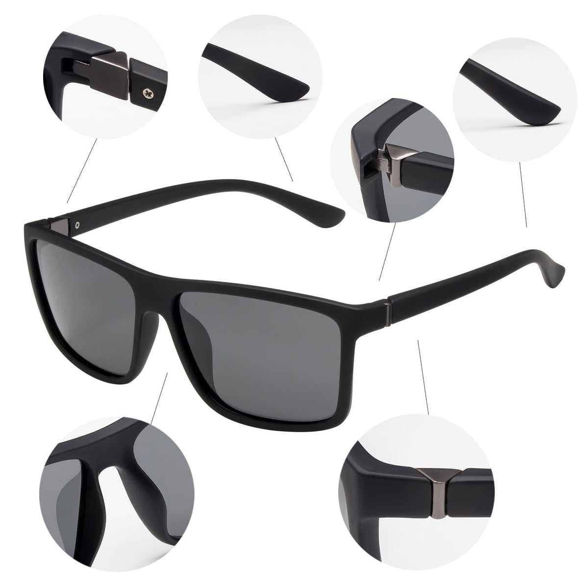 New Polarized Driving Brand Designer Sunglasses Luxury Men Aviation Square Sun Glasses Women Vintage Retro Glasses Shades
