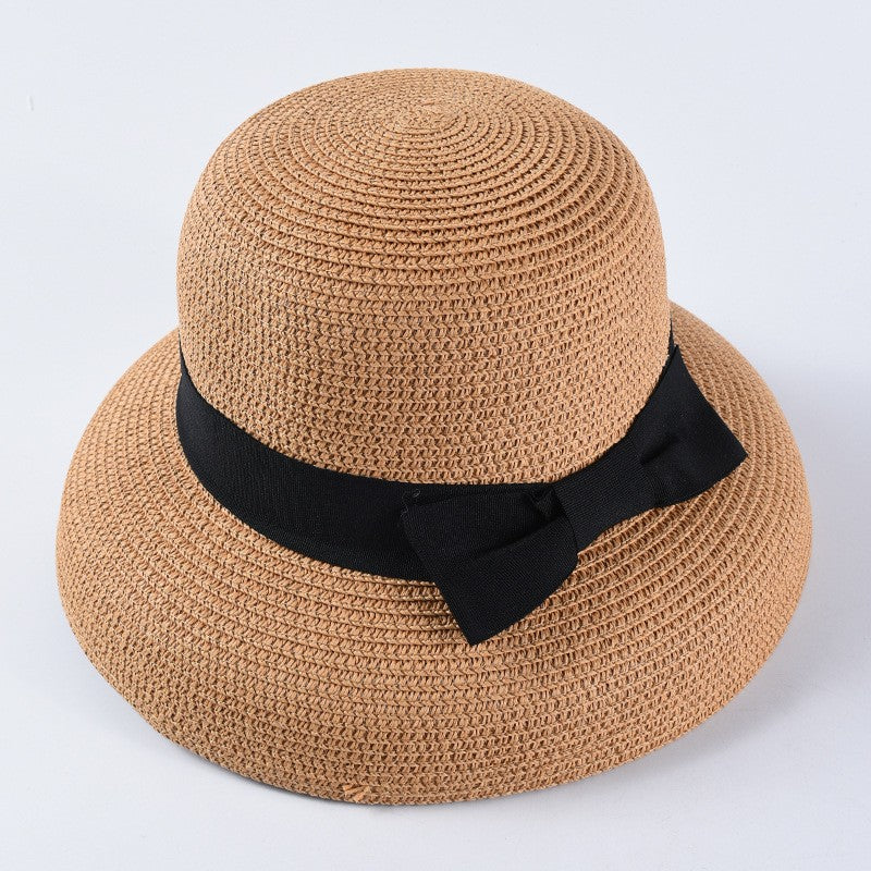 USPOP New women sun hats fashion bow straw hats casual summer wide brim drooping beach hat female summer hat