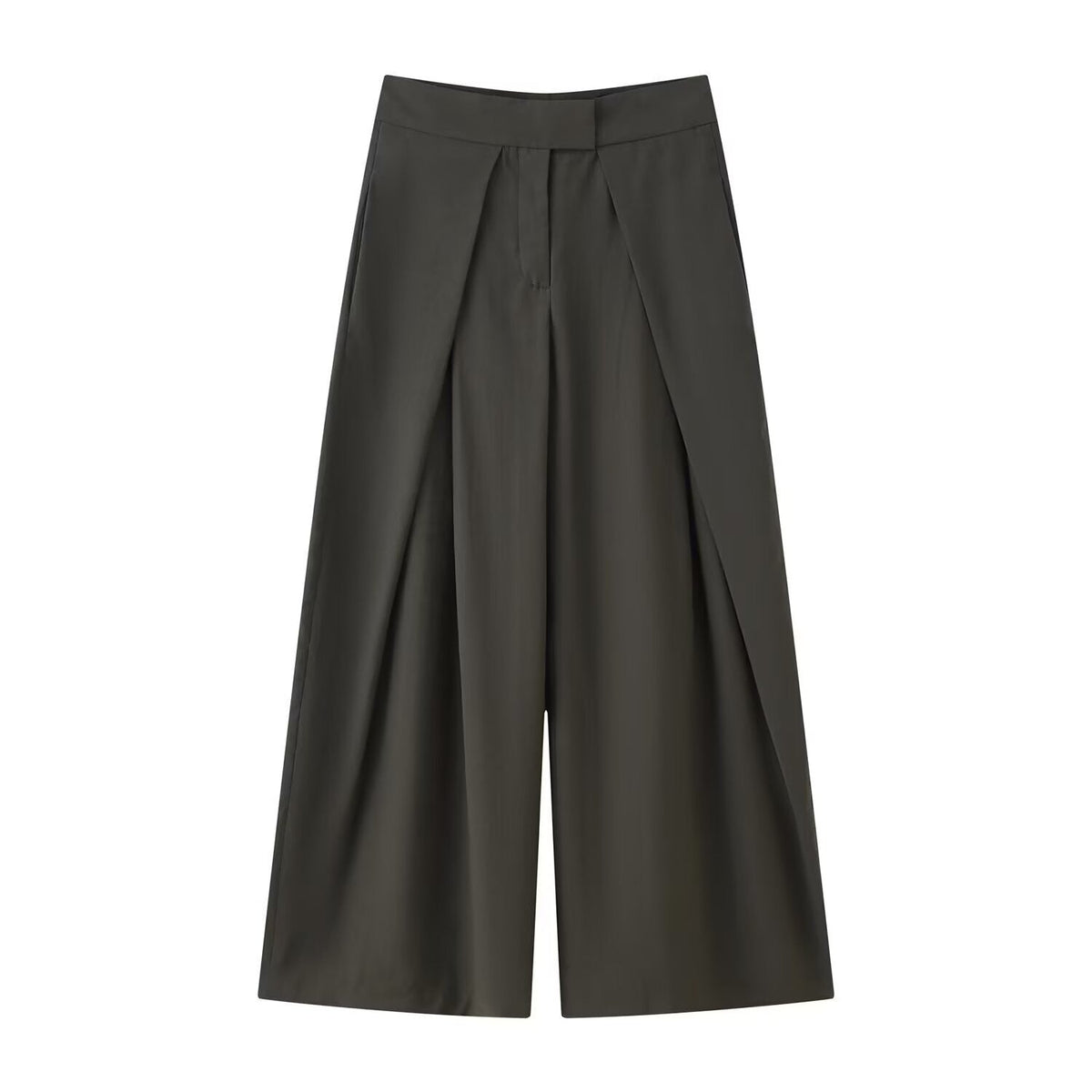 Casual Striped Loose Pants Women High Waist Pleated Straight Long Wide Leg Trousers Female 2025 Fashion Autumn Lady Bottoms
