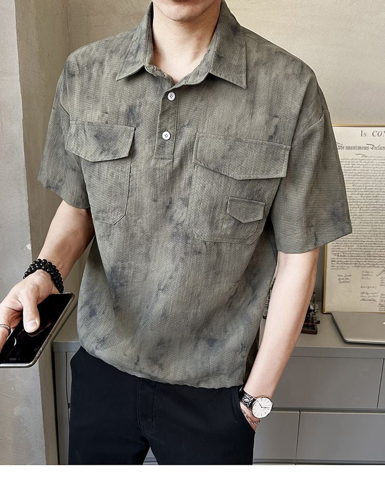 2025 High-end New Short-sleeved Men's Shirt Summer Fashion Trendy Brand Half-sleeved Thin Loose Casual Trend