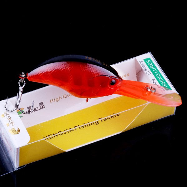 HENGJIA 13G 9CM Fishing Lures Rock Crank Bait Crankbait Minnow Bass Treble Hooks Swim Hard Lure Baits Wobbler Long Big Tongue