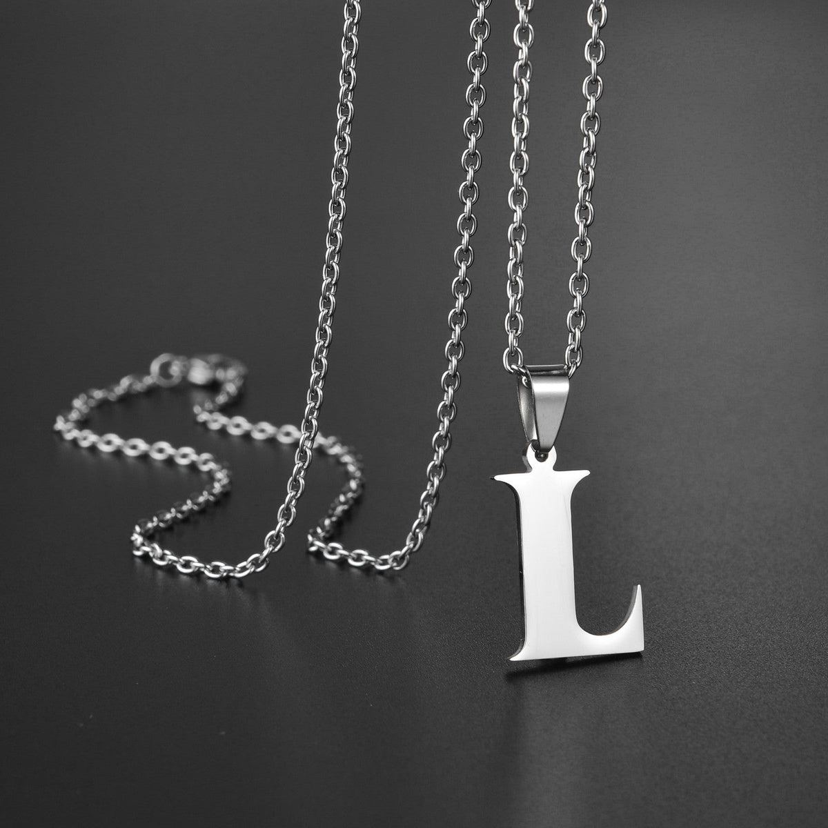 26 Alphabet Letters A-Z Name Pendant Stainless Steel Necklace Initial Minimalist Necklaces For Men Women Fashion Gifts Wholesale