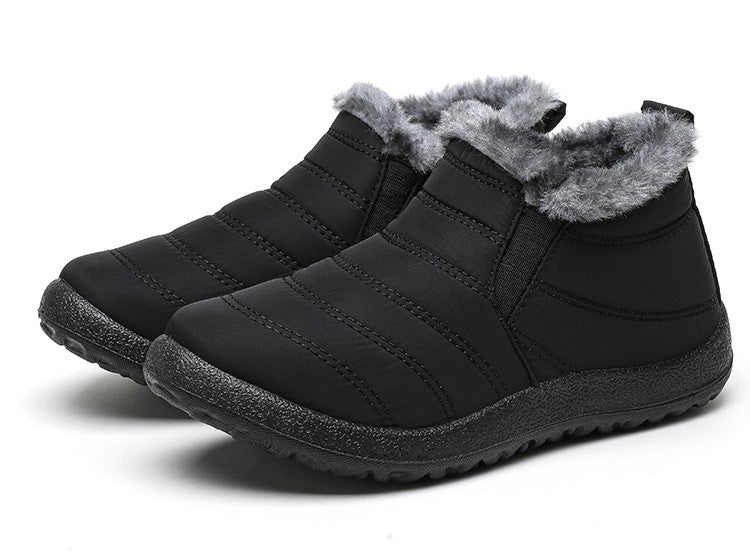 Women Boots Waterproof Winter Boots Fur Shoes Women Slip On Ankle Boots Snow Botas Mujer 2025 Winter Shoes Couple Short Boot
