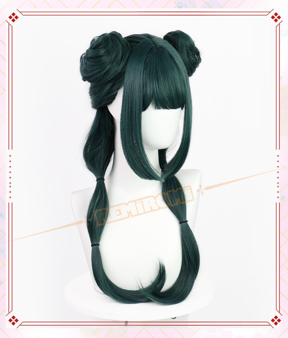 Maomao Cosplay Wig Synthetic Anime The Apothecary Diaries Green Hair 2 Styles Kusuriya no Hitorigoto Hairpin Headress +Wig Cap
