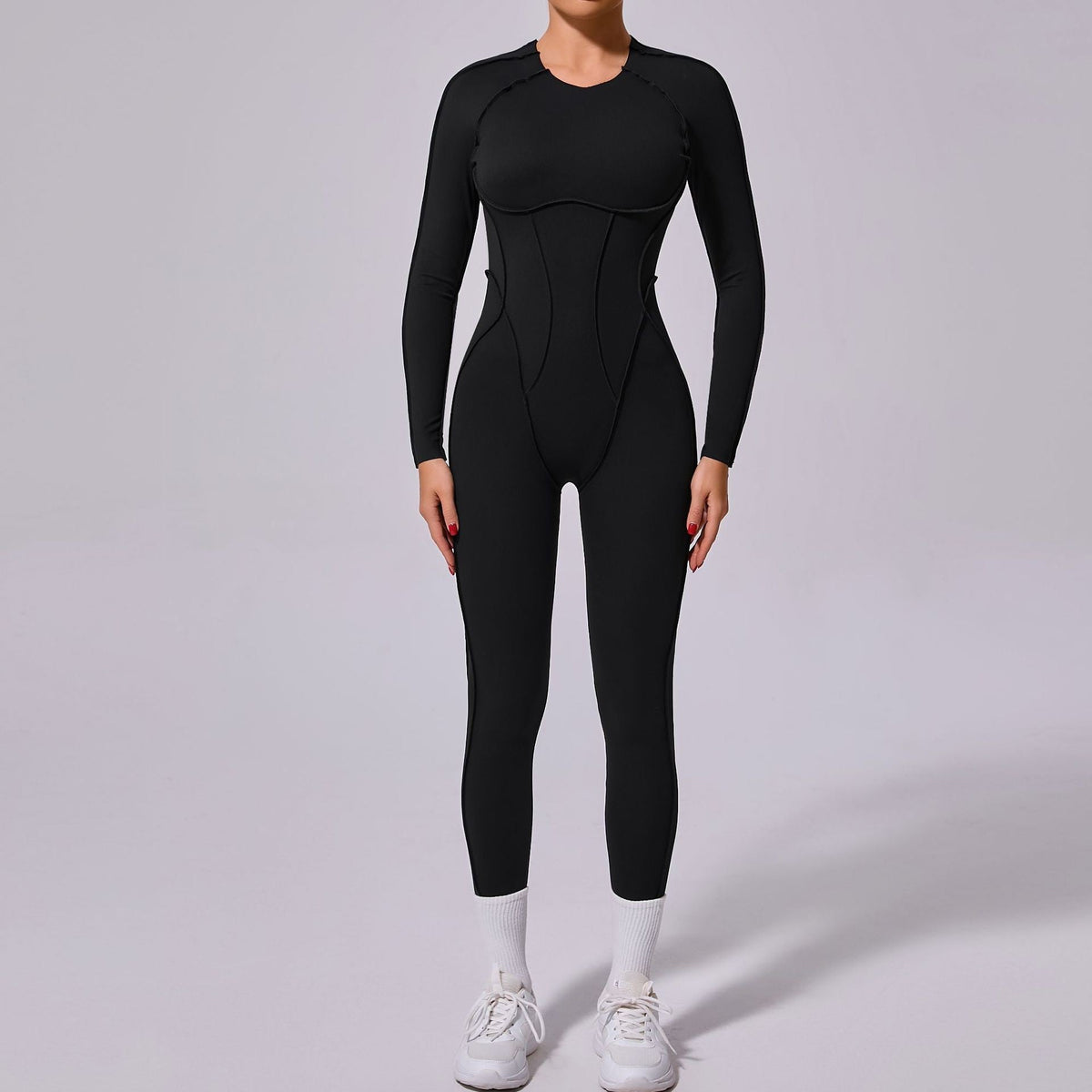 One-piece Yoga Jumpsuit Women Long Sleeved Set Quick Drying Yoga suit Gym Training Suit Sportswear Bodysuits Women Fitness Set