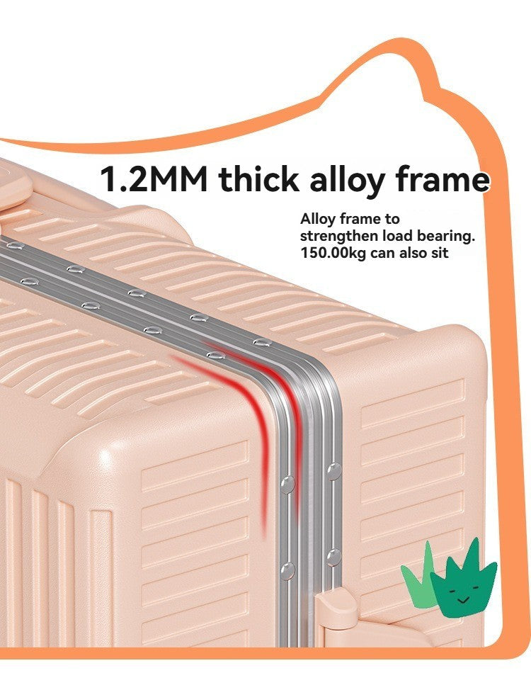 Children's luggage, a 20-inch aluminum frame carry-on suitcase for girls, a boy's travel code suitcase for kids