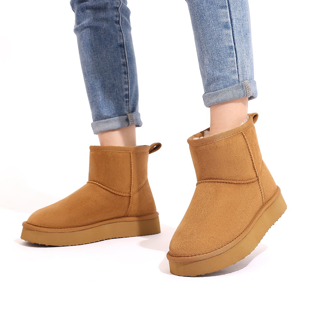 Kidmi Fashion Brand Women Snow Boots Winter Warm Platform Women Boots Outdoor Fuzzy Antiskid Home Women Boots Waterproof Boots