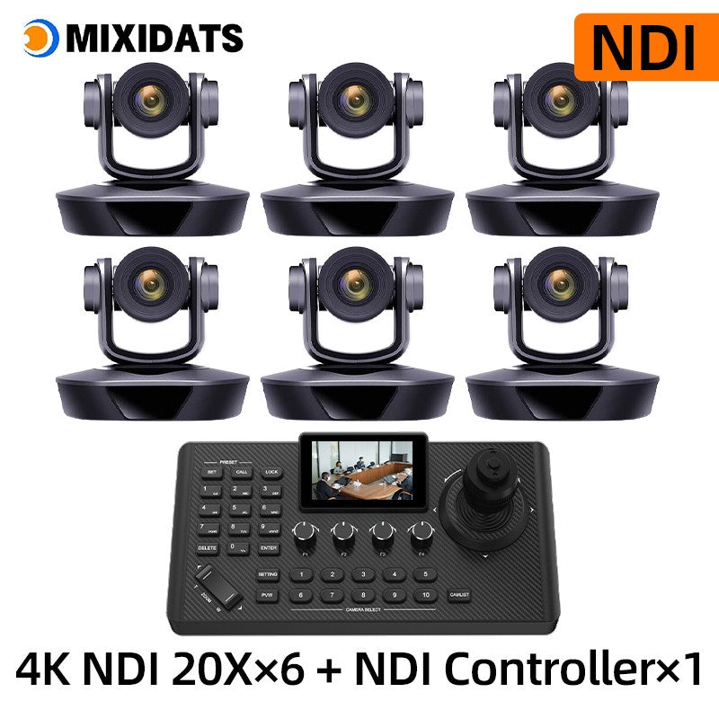 Video Conference Camera Kit 4K PTZ Camera 20X Zoom NDI SDI HDMI IP USB Church live broadcast NDI PTZ camera Controller 1-8pcs