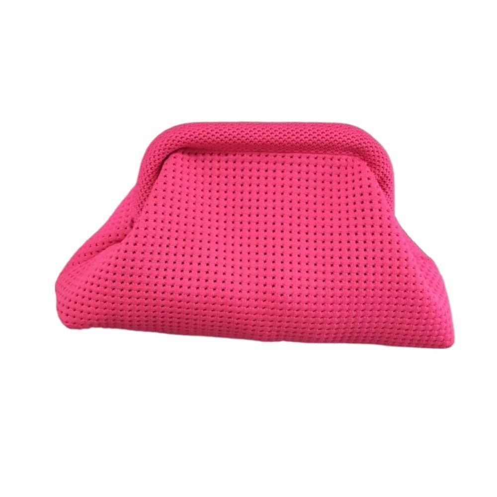 Breathable Summer Beach Clutch Bag Elastic Soft Small Crochet Handbag Polyester Dumpling Clutch For Women