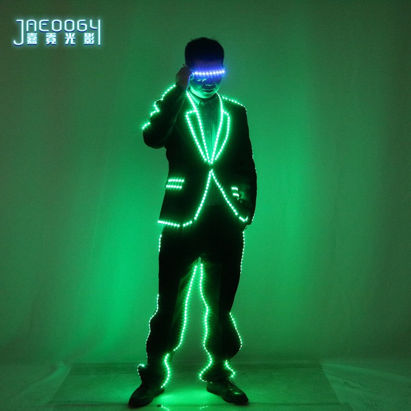 LED Luminous Clothing Evening Dance Colorful Glasses Stage DJ Atmosphere Set Halloween Fluorescent Clothing