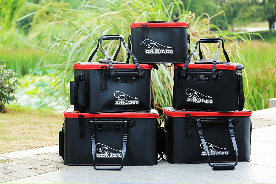 WALK FISH Thicken Fishing Bag Folding EVA Fishing Bucket Portable Live Fish Box Storage Outdoor Waterproof Camping Hiking Bag