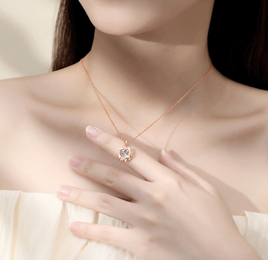 Moissanite Woman Pendant Sier Necklace For Women Chains Party Bridal Fine Jewelry 925sterling Silver Necklace