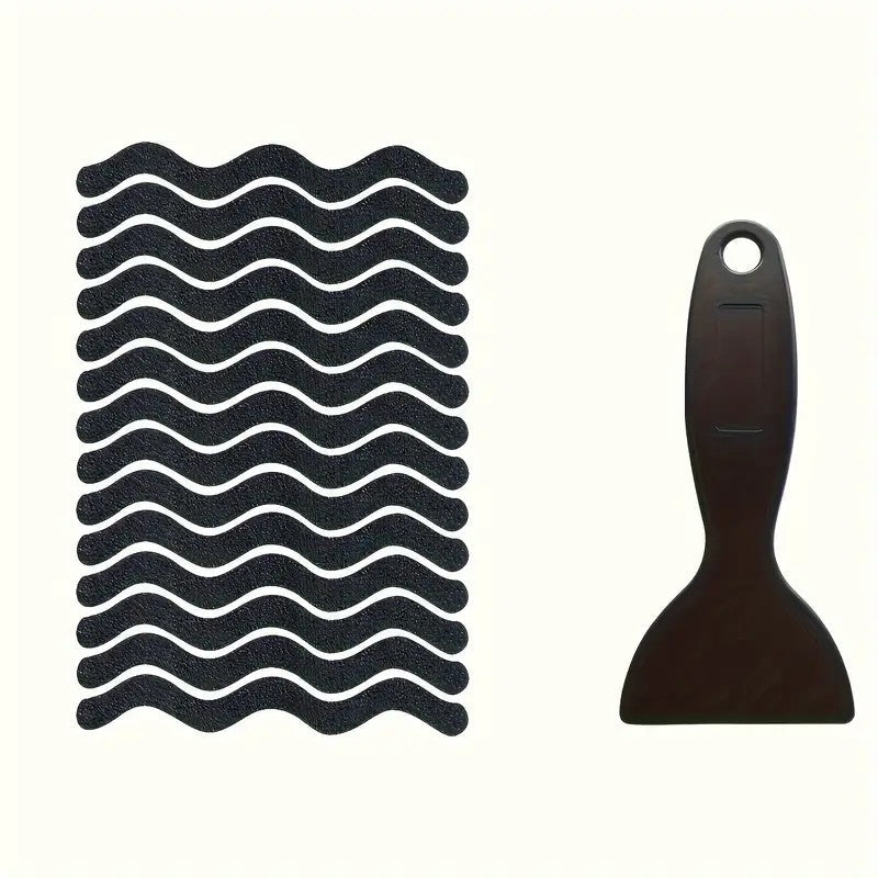 24Pcs Anti Slip Strips S-shaped Colorful Shower Stickers Bathtub Shower Stair Floor Safety Tape Bathroom Mats Bath Supplies