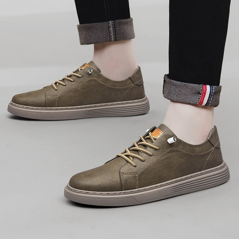 Genuine Leather Italian Casual Shoes Men's Lace Up Oxford Shoes Outdoor Jogging Shoes Office Men's Dress Shoes Large Size 36-45