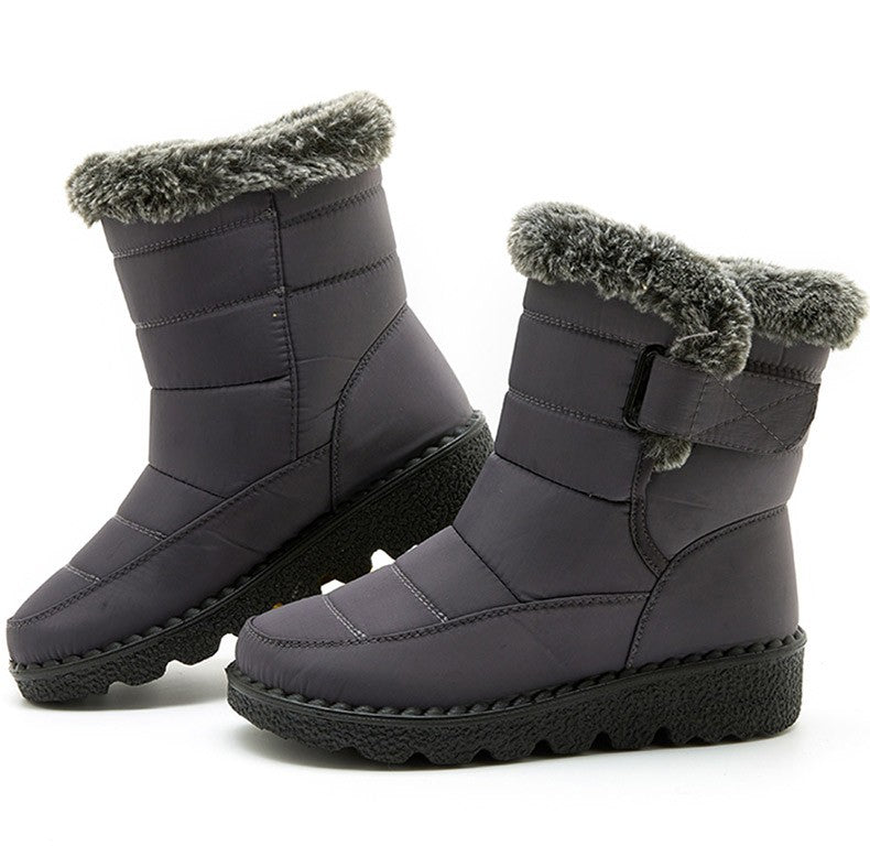 Women's Boots 2025 Trend Winter Shoes For Woman Winter Boots Ankle Low Heels Botas Mujer Waterproof Snow Boots With Fur Shoes