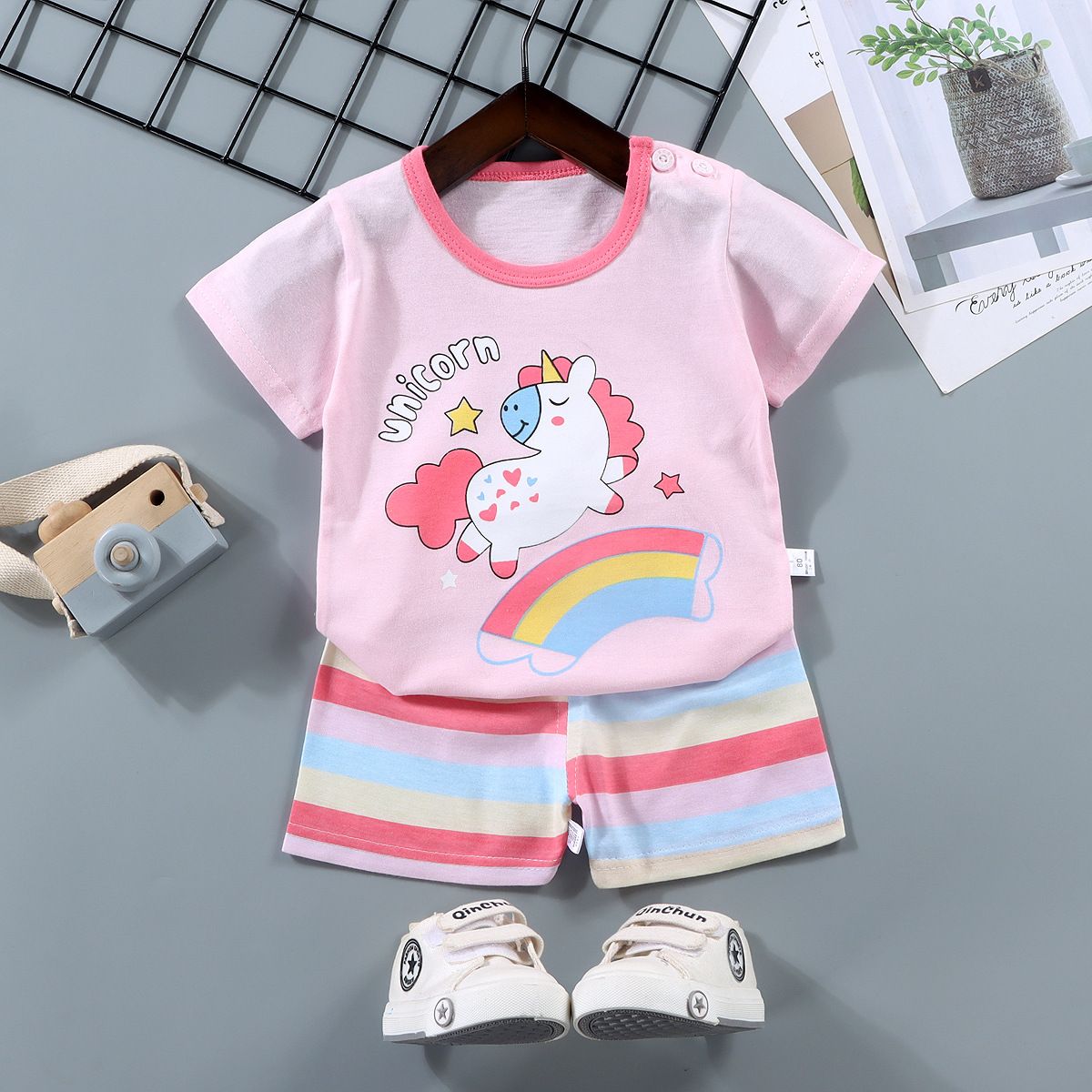 Children's Sets mother Kids Clothes Boys Girl T-shirt Shorts 2PCS Summer Cotton Short sleeve Baby Children Clothing Toddler Suit