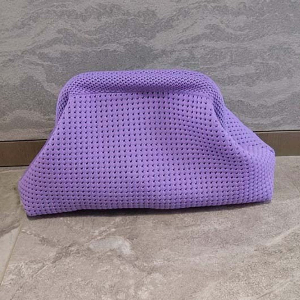 Breathable Summer Beach Clutch Bag Elastic Soft Small Crochet Handbag Polyester Dumpling Clutch For Women