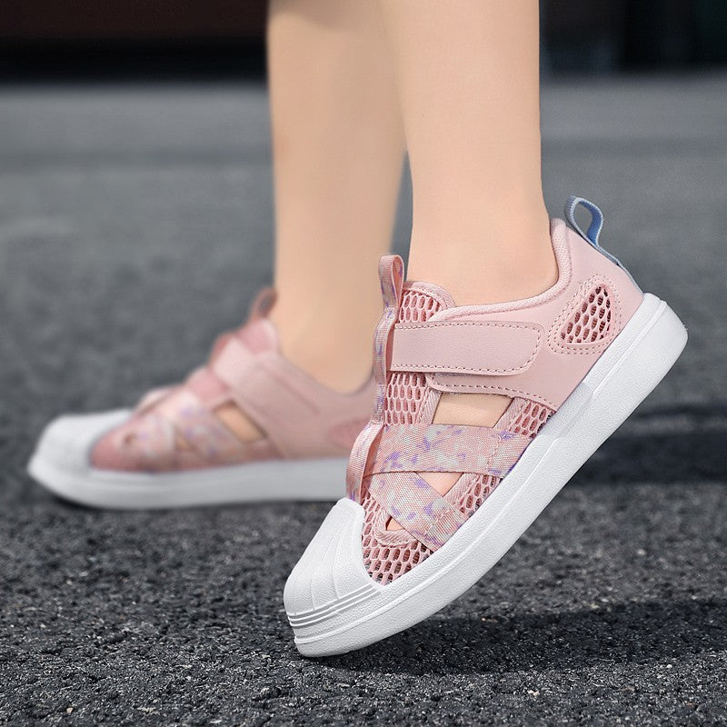 Summer Breathable Kids Sandals Boy and Girl Fashion Sneakers Lightweight Non Slip Walking Shoes Comfortable Sport Shoes