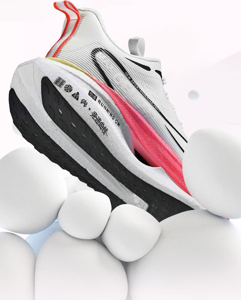 Fluorescence Running Shoes CarbonBoard Marathon Men Sports Breathable Women's Comfortable Athletic Casual Sneakers WearResistant