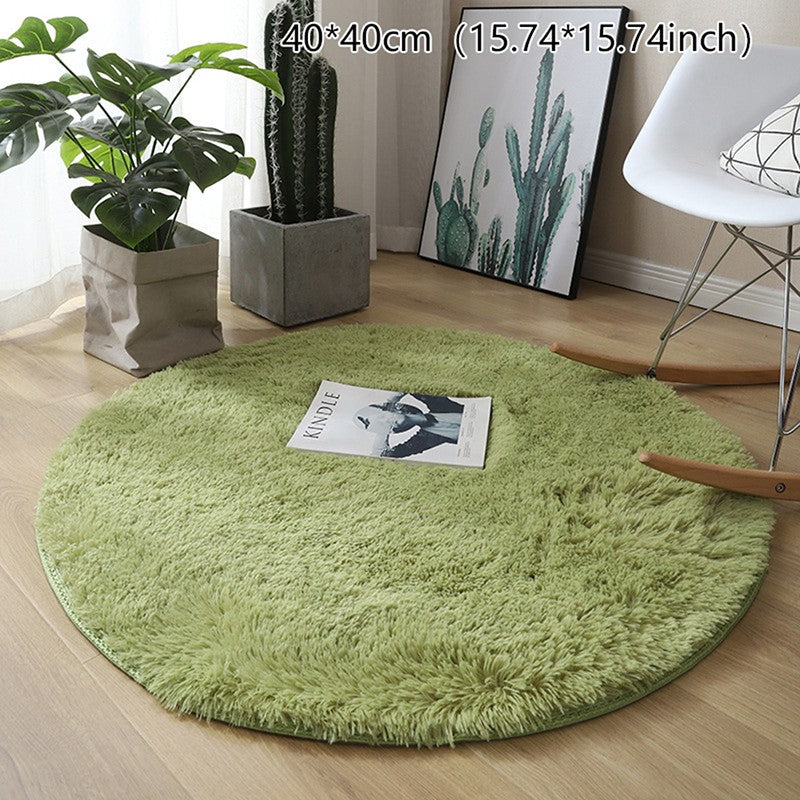 Fluffy Wool Rug Living Room Carpets Faux Fur Round Mat Kids Room Long Plush Rugs Home Bedroom Decor Shaggy Carpet
