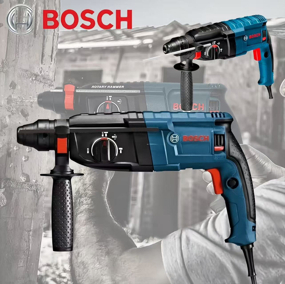 Bosch Rotary Hammer GBH2-26/28 Impact Drill Heavy Duty for Concrete Stone Brick Wall Professional Electric Drill
