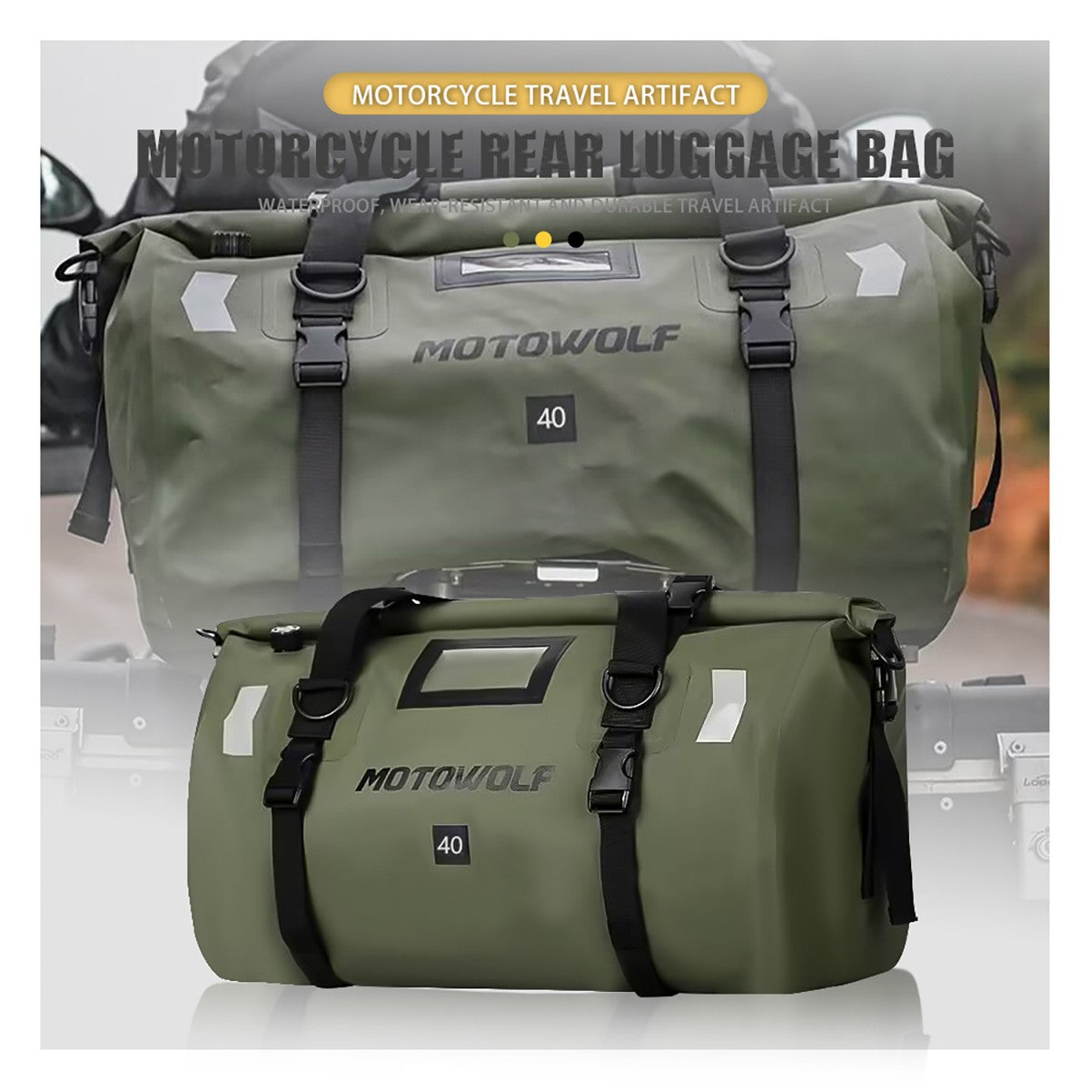 Universal Motorcycle Waterproof Tail Bags Back Seat Bags Cycling Camping Travel Bag Motorbike Scooter Sport Luggage Pack 66L 40L