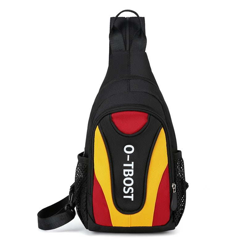New outdoor leisure multifunctional single shoulder crossbody bag with large capacity Oxford cloth men's chest bag