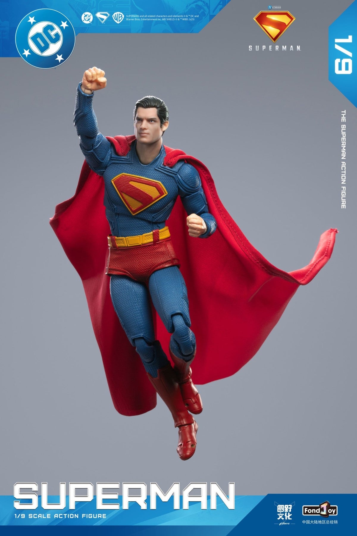 2026Hot Fondjoy Battle Damaged Superman Action Figure David Corenswet 1/9 New Superman Figure Pvc Joint Movable Kid Toy Boy Gift