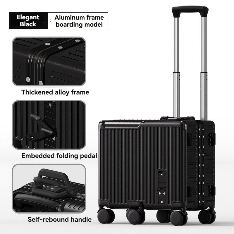 Children's luggage, a 20-inch aluminum frame carry-on suitcase for girls, a boy's travel code suitcase for kids