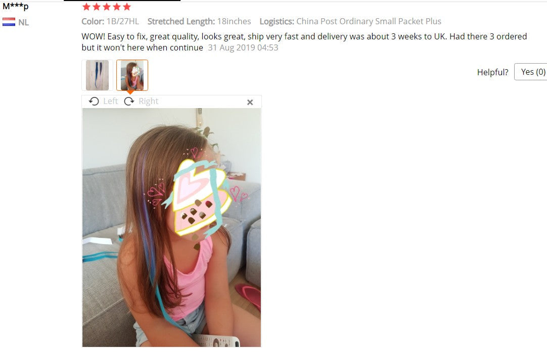 All Long Straight Color Hair Piece Hair Extensions Clip In Highlight Rainbow Hair Streak Pink Synthetic Hair Strands on Clips